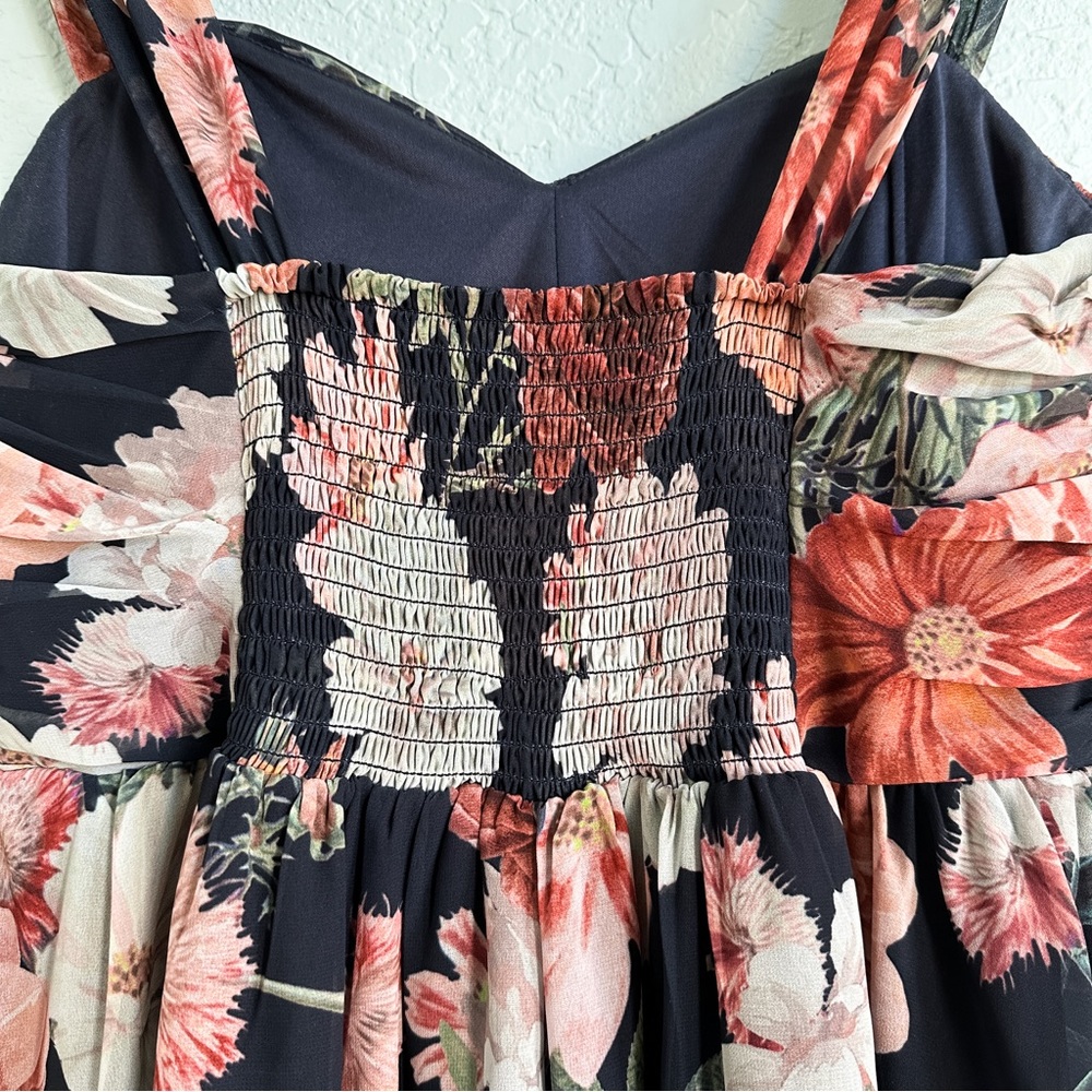 Asos•Sleeveless Floral Evening Party Midi Dress - Picture 8 of 12